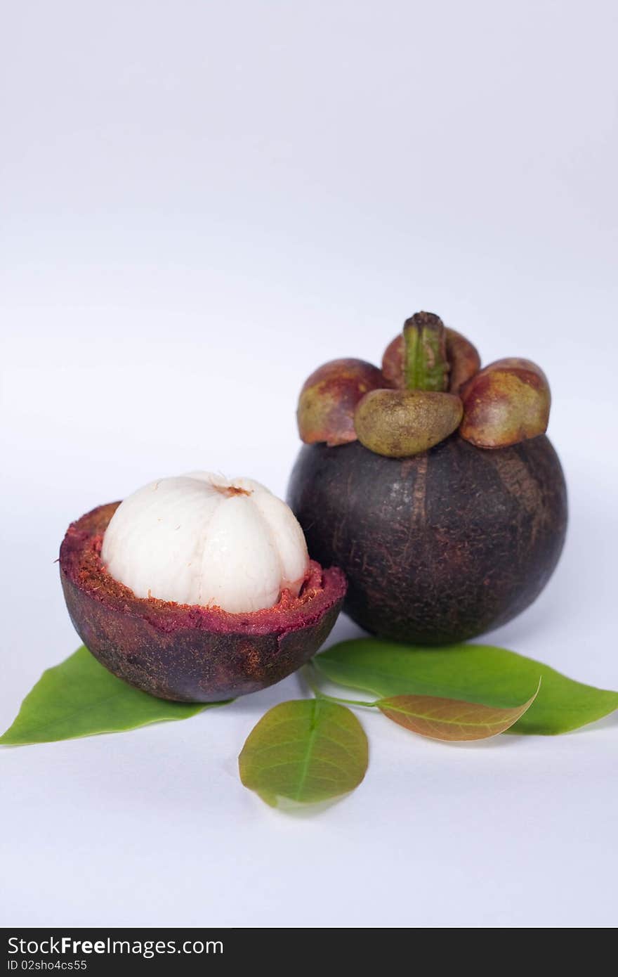 Thai fruit on the white background