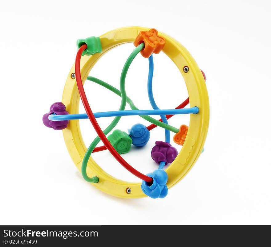 Colorful Child's toy on a white background. Colorful Child's toy on a white background