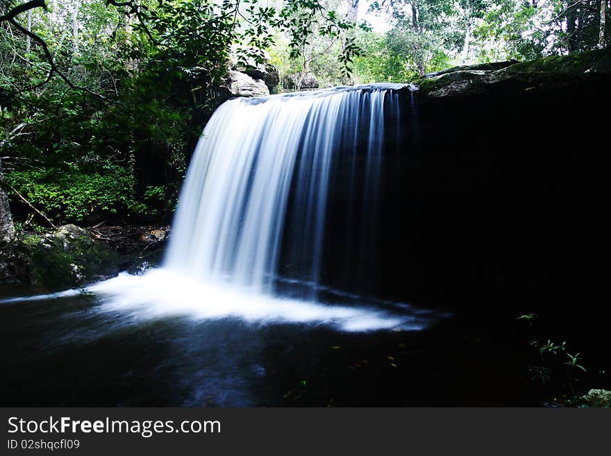 Waterfall on the higt mountain