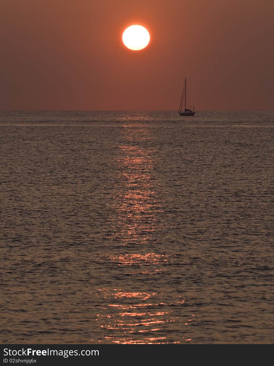 Sun rising over atlantic ocean in NJ. Sun rising over atlantic ocean in NJ