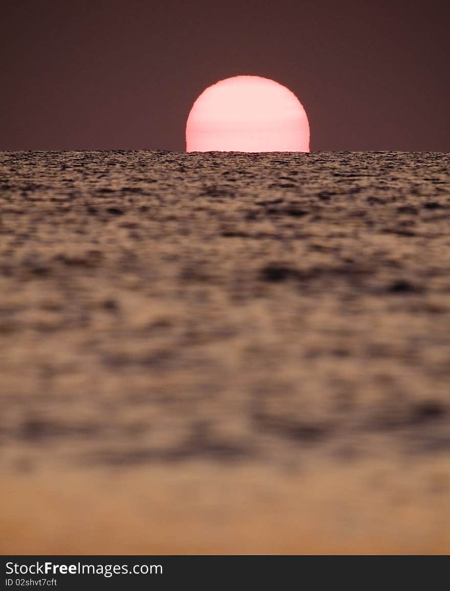 Sun rising over atlantic ocean in NJ. Sun rising over atlantic ocean in NJ