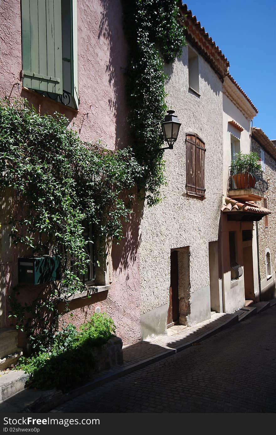 Street view in village of provence, France