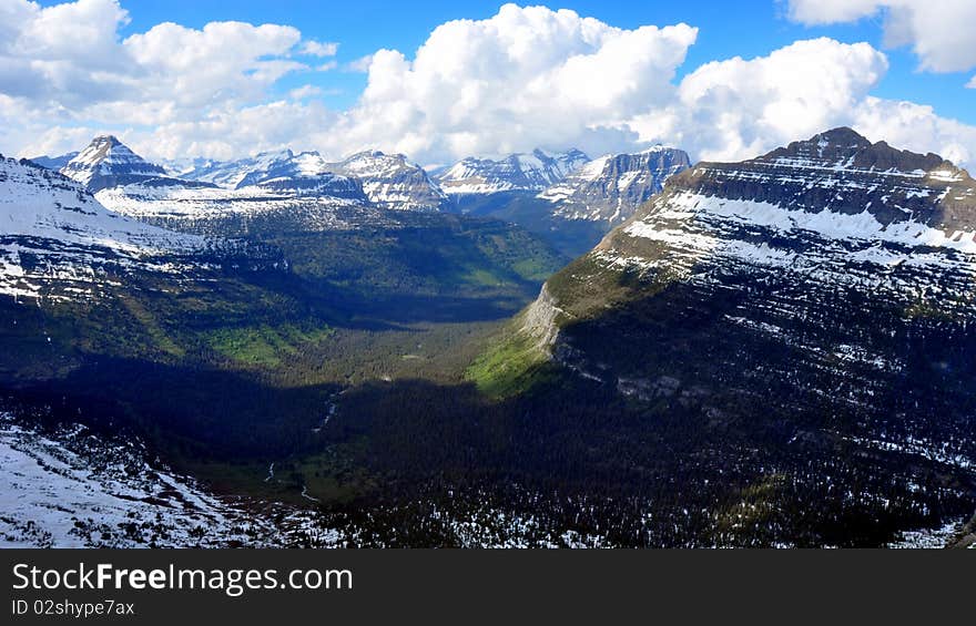 Aeriel shot of the wilrderness. Glacier National Park, Montana. Aeriel shot of the wilrderness. Glacier National Park, Montana