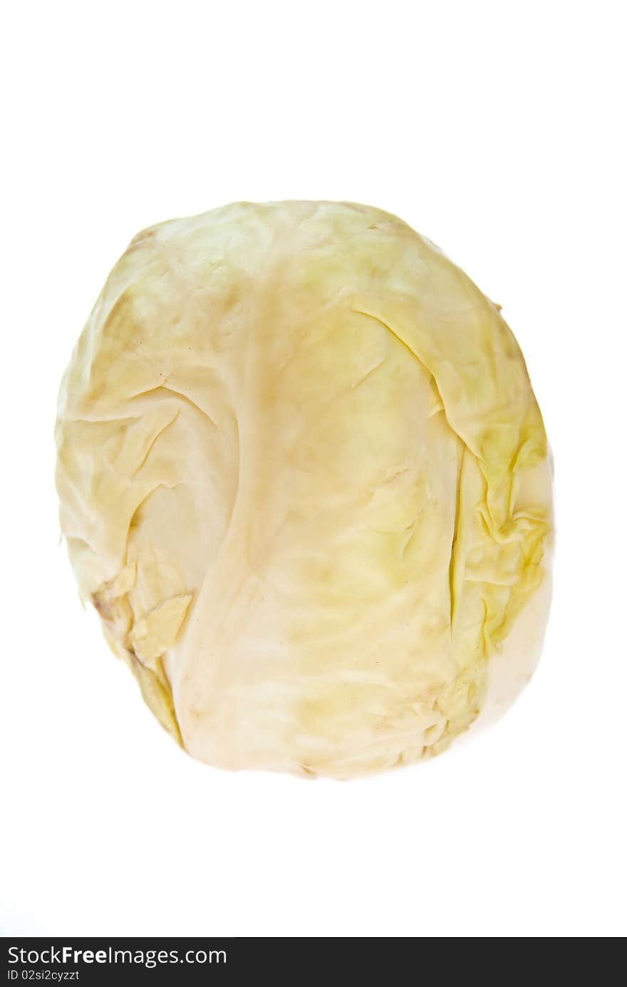 Fresh cabbage isolated on white background