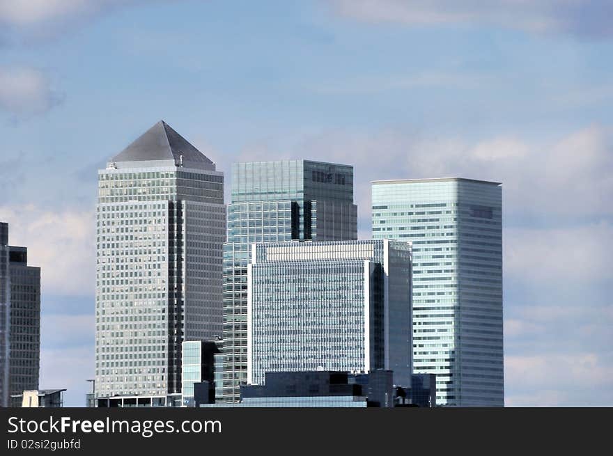 Canary Wharf the center of commerce in London,England. Canary Wharf the center of commerce in London,England