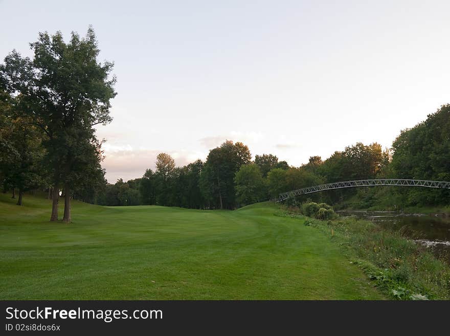 Small bridge on the golf course