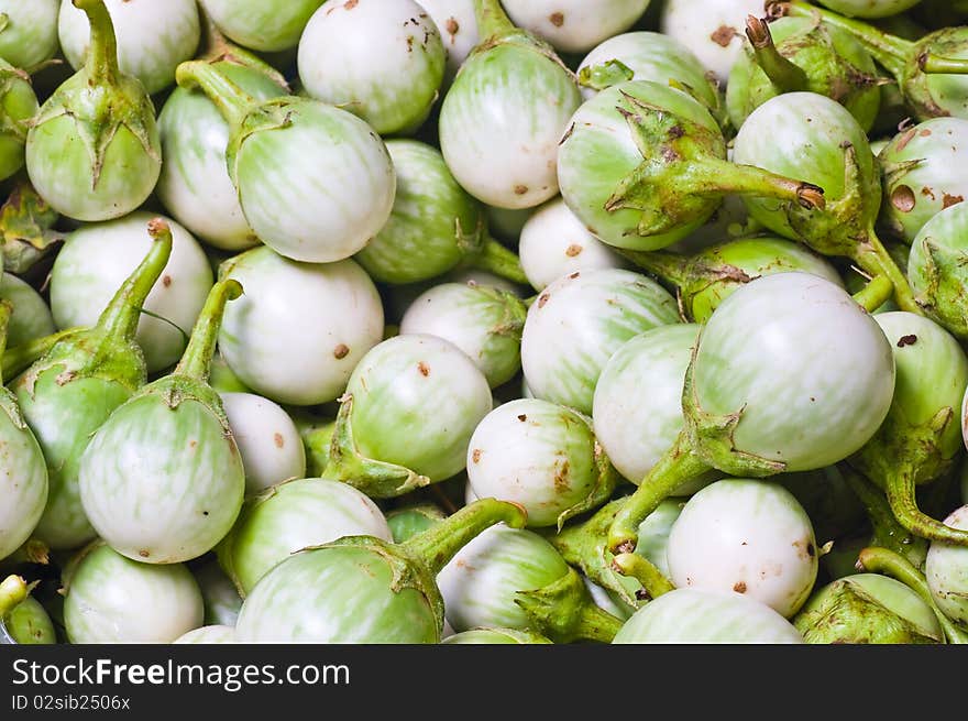 This picture is the Thai white eggplant