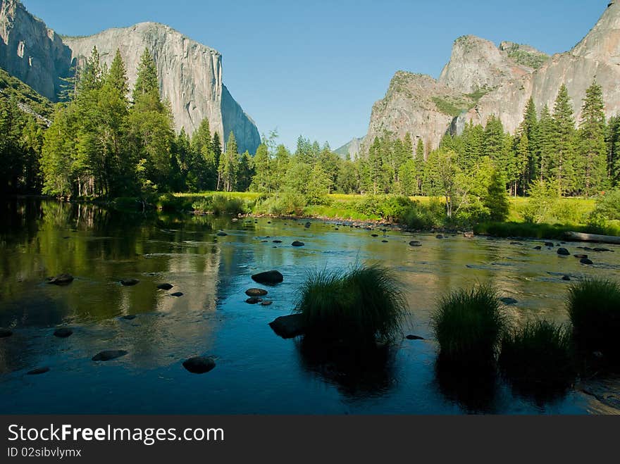 Valley view in Yosemite National Park