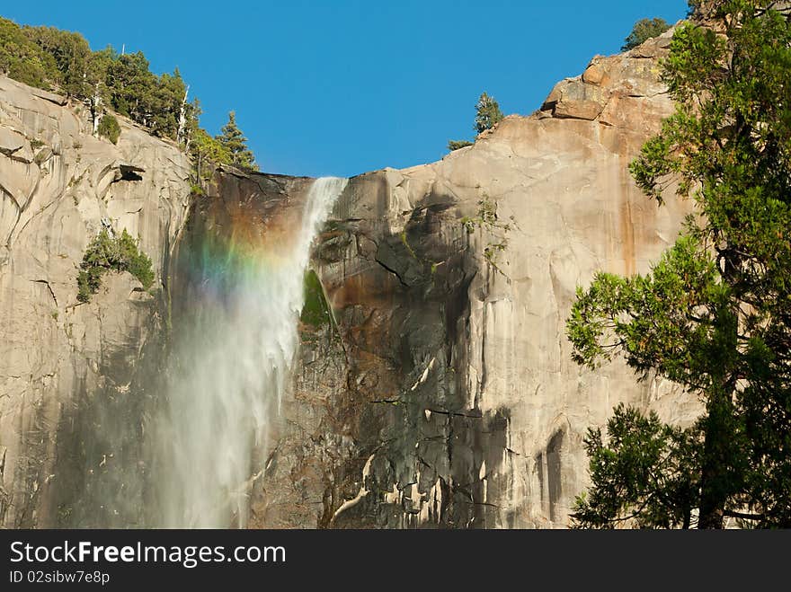 Rainbow In A Waterfall