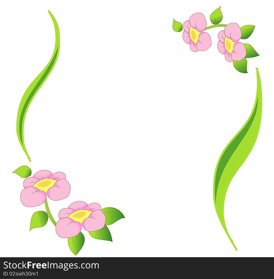 Illustration of flower texture on white background