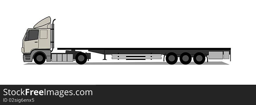 A illustration of empty truck. A illustration of empty truck