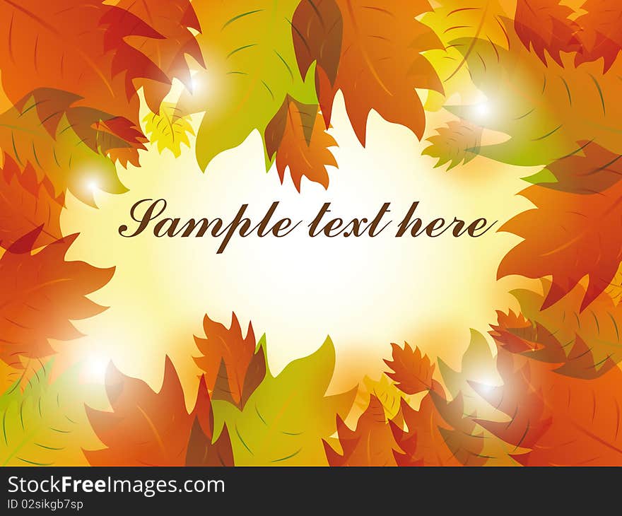 Autumn background with place for text