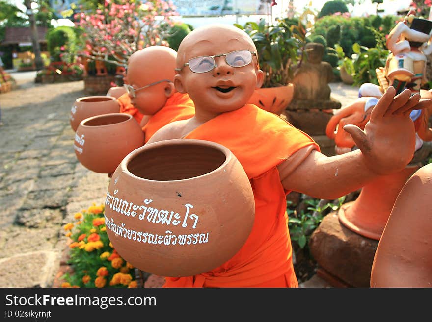 Buddhist statues smile