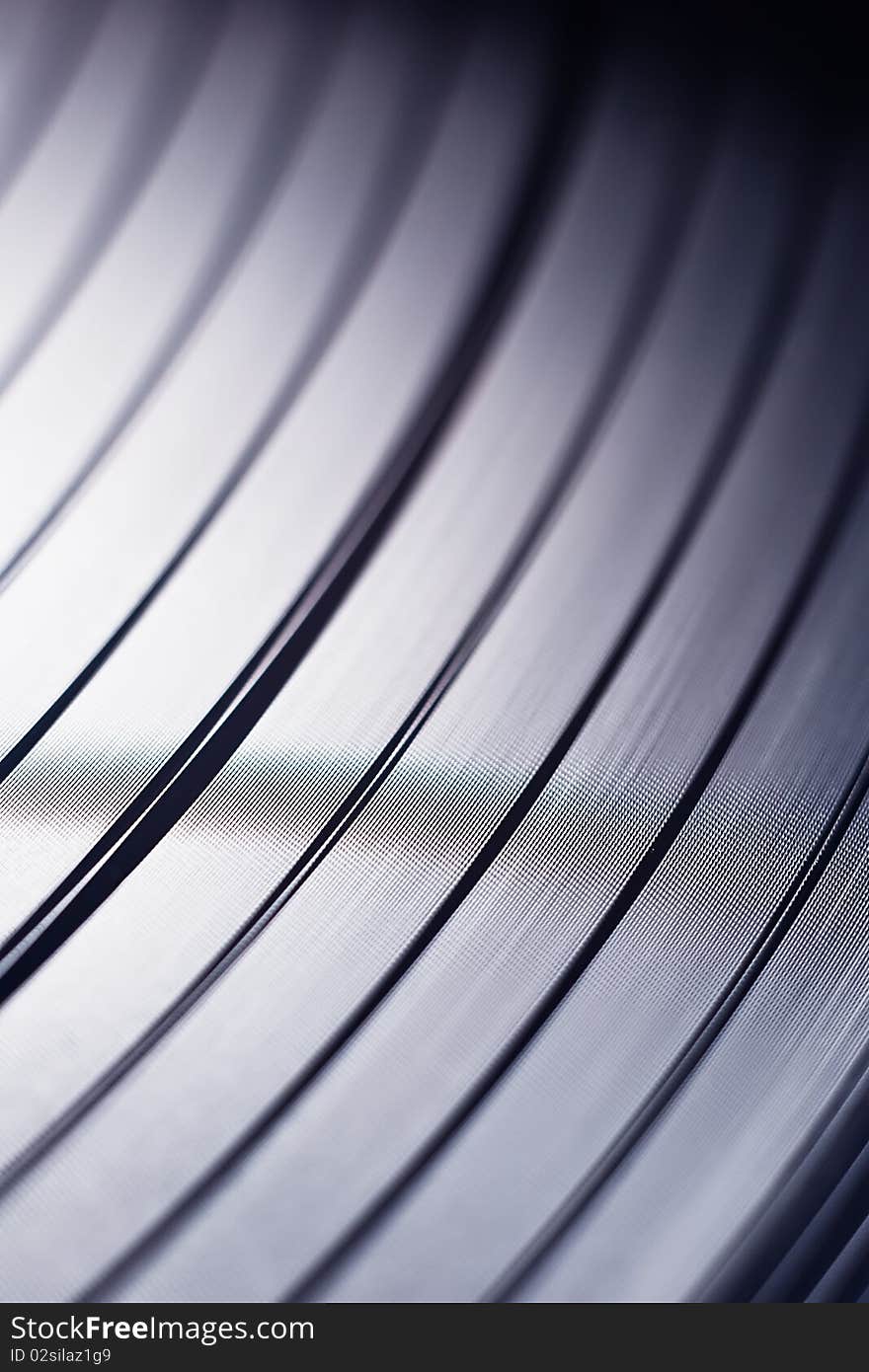 Macro Shot Of Vinyl Disc