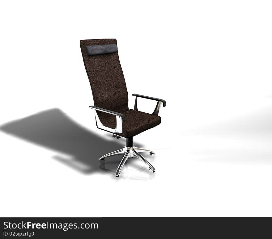 Comfortable luxury office chair over white