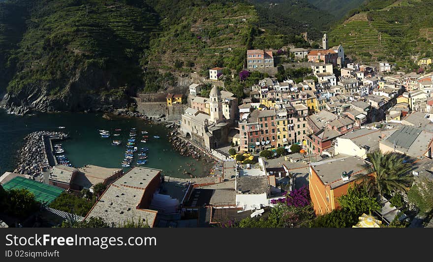 Vernazza village in Cinque Terre, north Italy