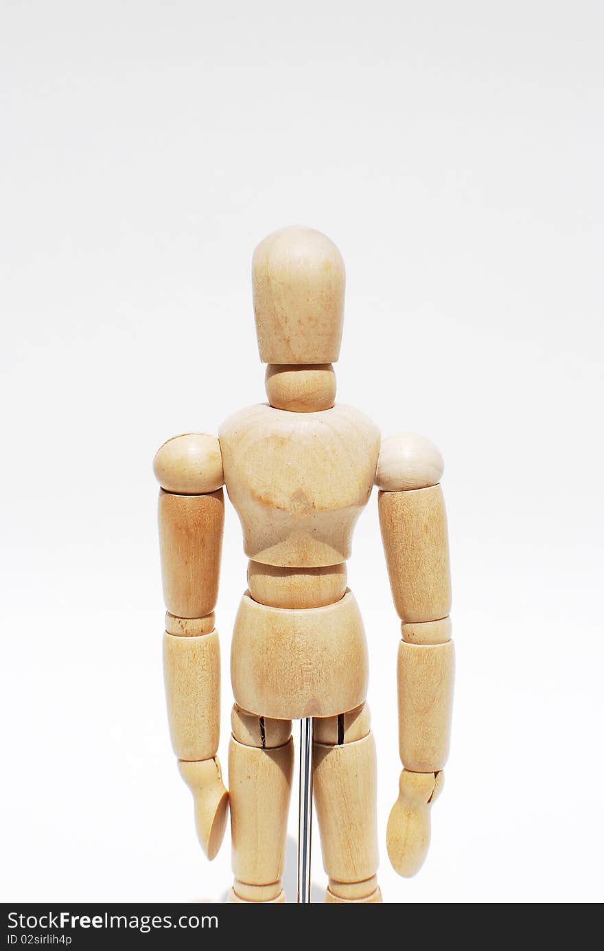 Wooden mannequin human scale model. Closeup details - half body. Wooden mannequin human scale model. Closeup details - half body.