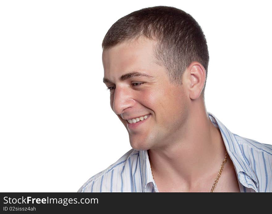 Man posing on a white background. Man posing on a white background