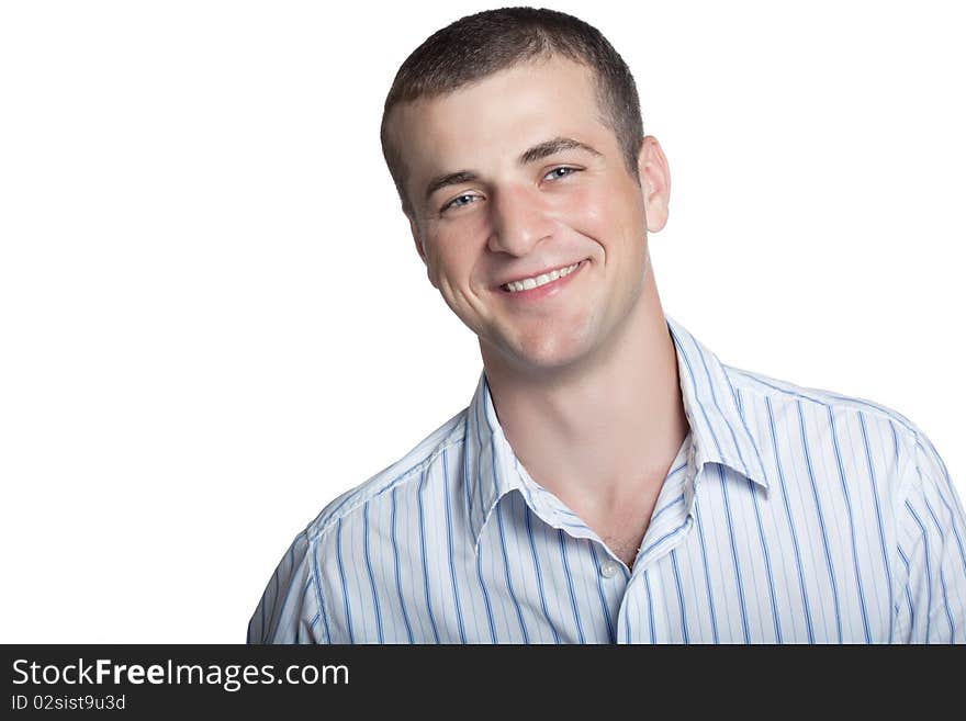 Man posing on a white background. Man posing on a white background