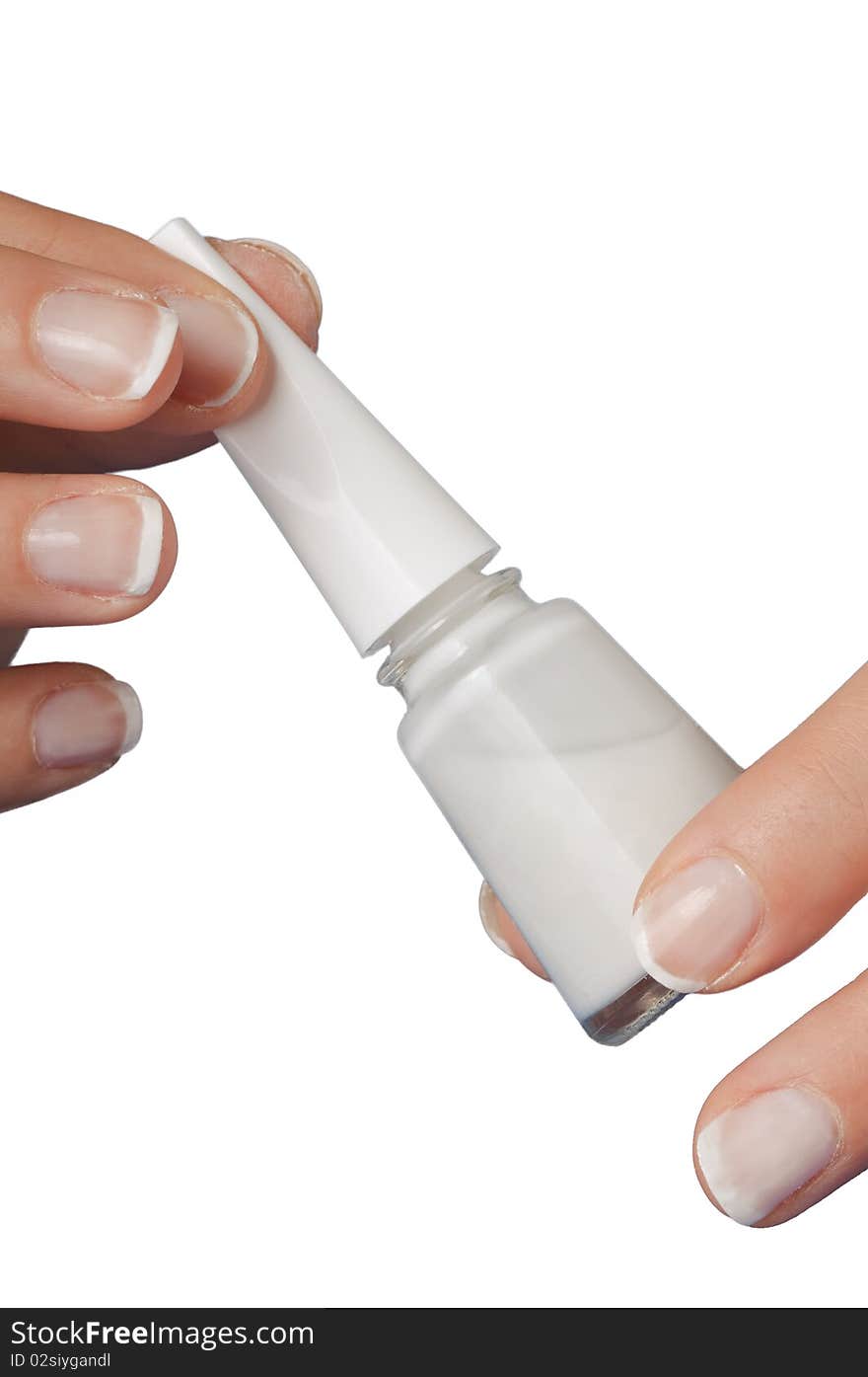 Isolated White Nailpolish