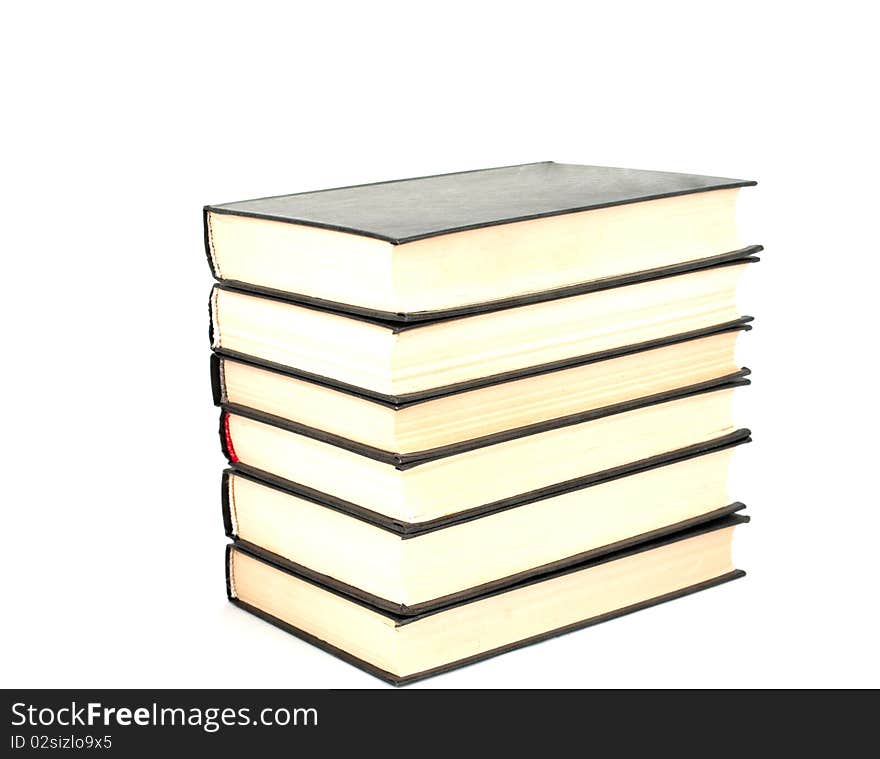 Books on a white background