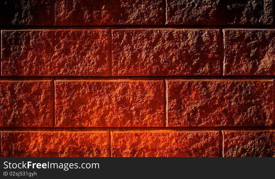 Texture of a red brick wall