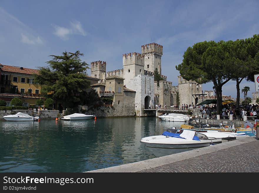 Castle Sirmione In Italy