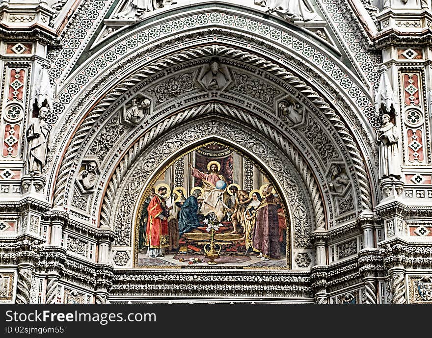 Exterior details of Santa Maria del Fiore in Florence, Italy. Exterior details of Santa Maria del Fiore in Florence, Italy