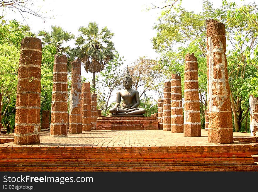 Buddha Statue in a temple, Junthaburi, Thailand