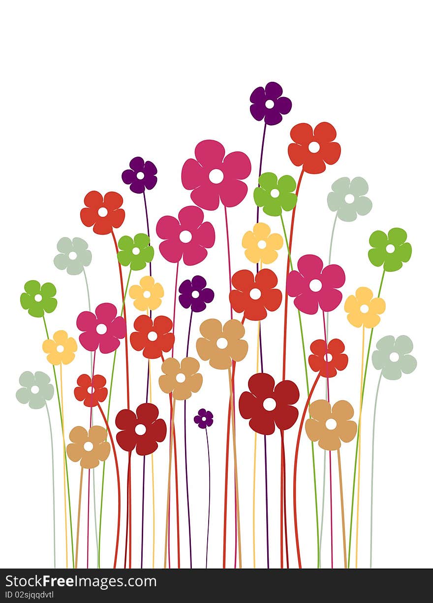 Vector Background With Flowers