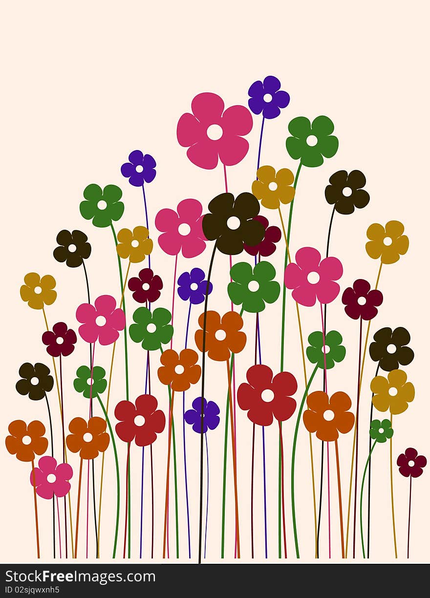 Vector Background With Flowers