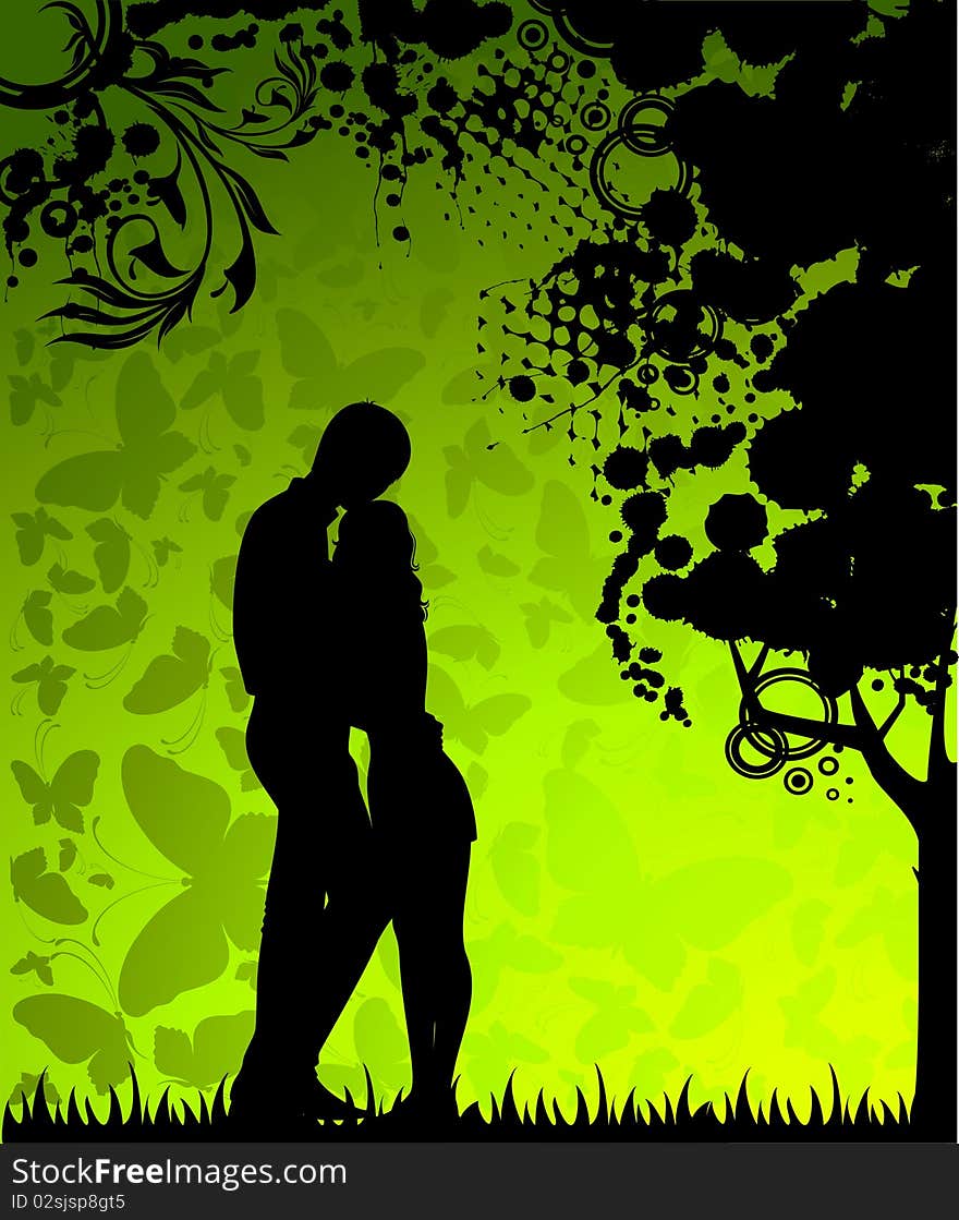 Silhouette Of Lovers