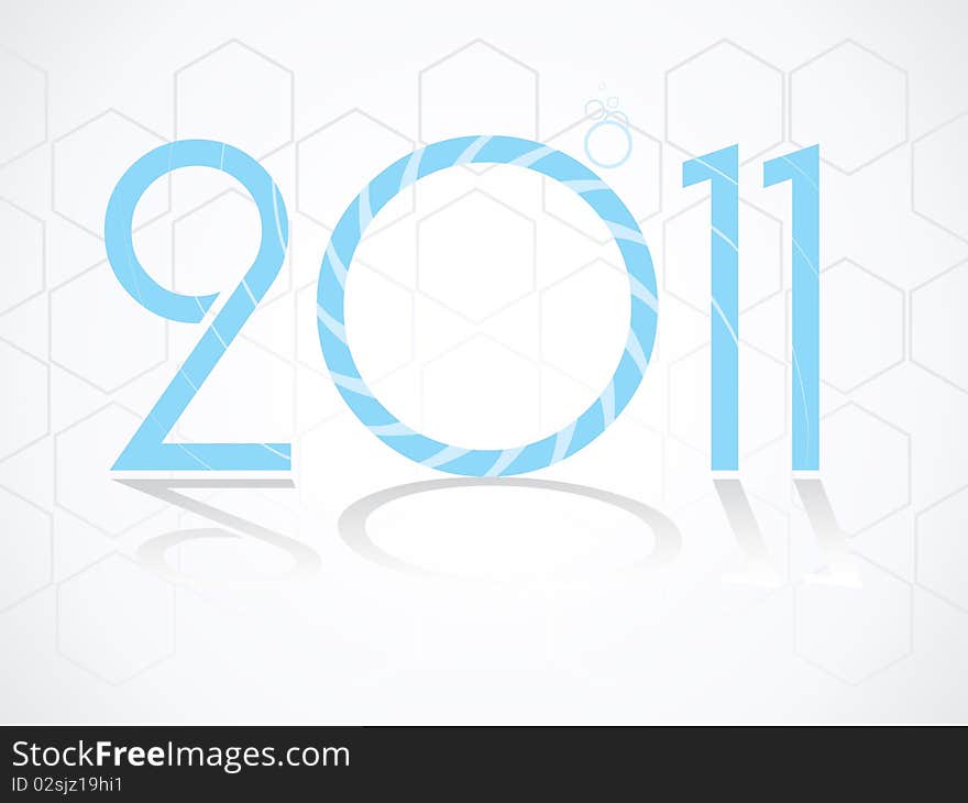 Abstract 2011 new year wallpaper vector illustration