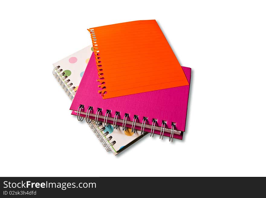 Isolated of blank notebook