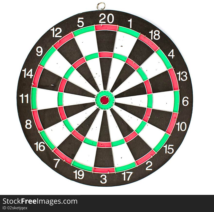 Dartboard isolated on white background