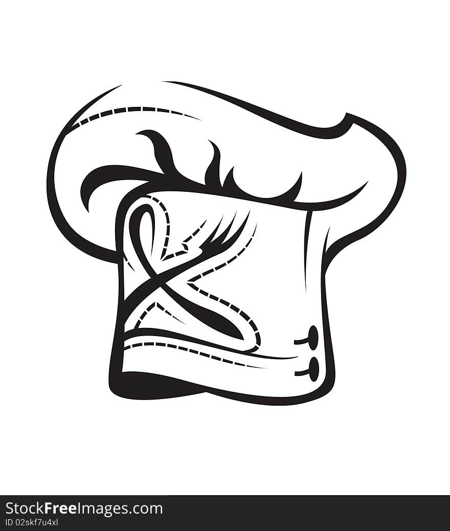 Chef hat with spoon and fork