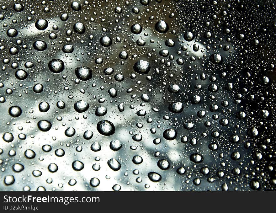 Many little water drops on the glass(gray). Many little water drops on the glass(gray)