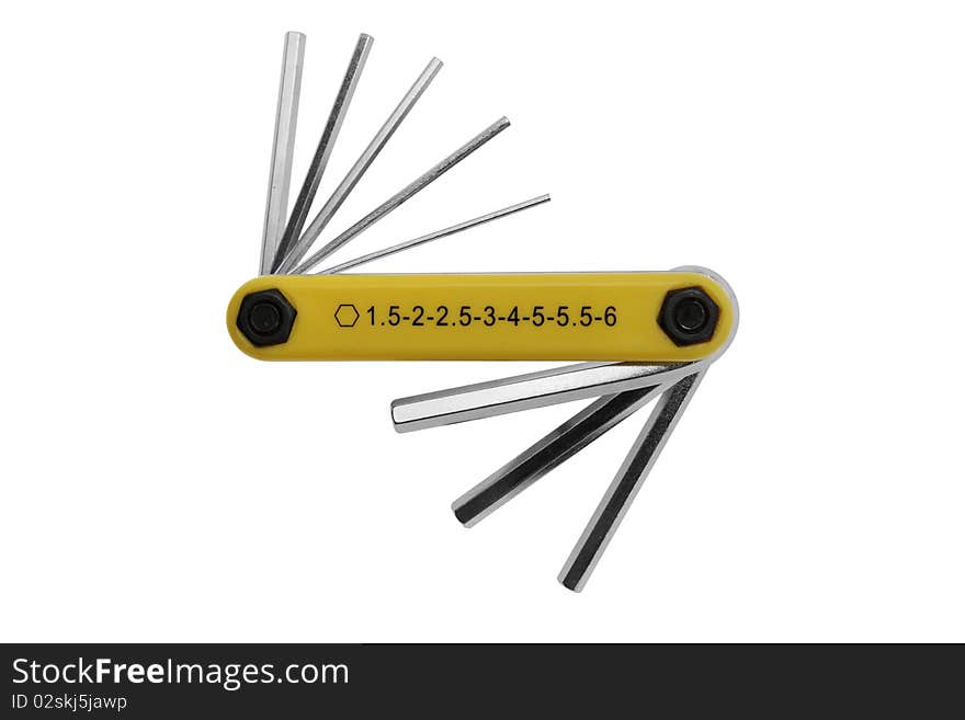 Hex keys yellow kit