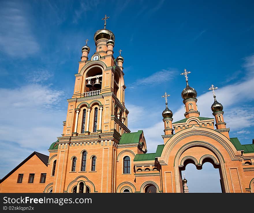 Church on a background sky. Church on a background sky