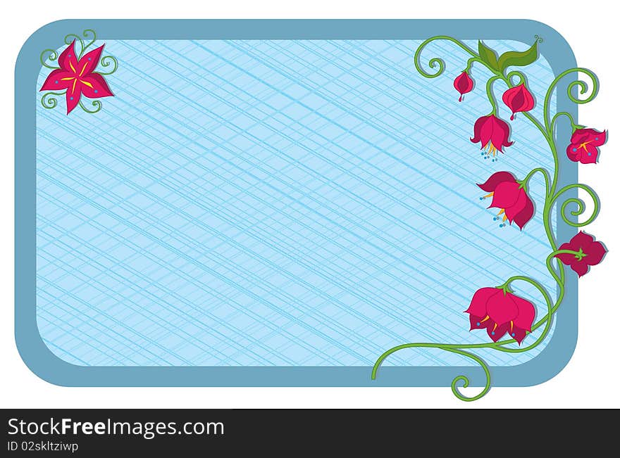 Spring flowers on colorful striped background illustration. Spring flowers on colorful striped background illustration