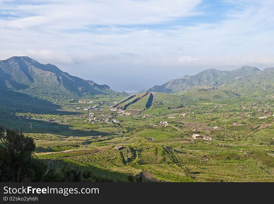 View form Baracan Hill, Tenerife Island