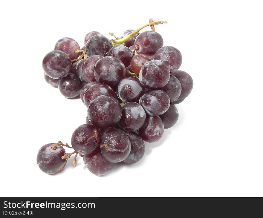 Bunch of grapes isolated on white background