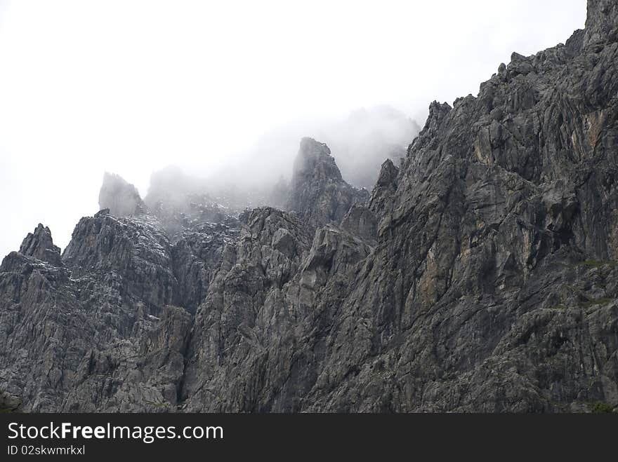 Peaks of the austrian alps of vorarlberg