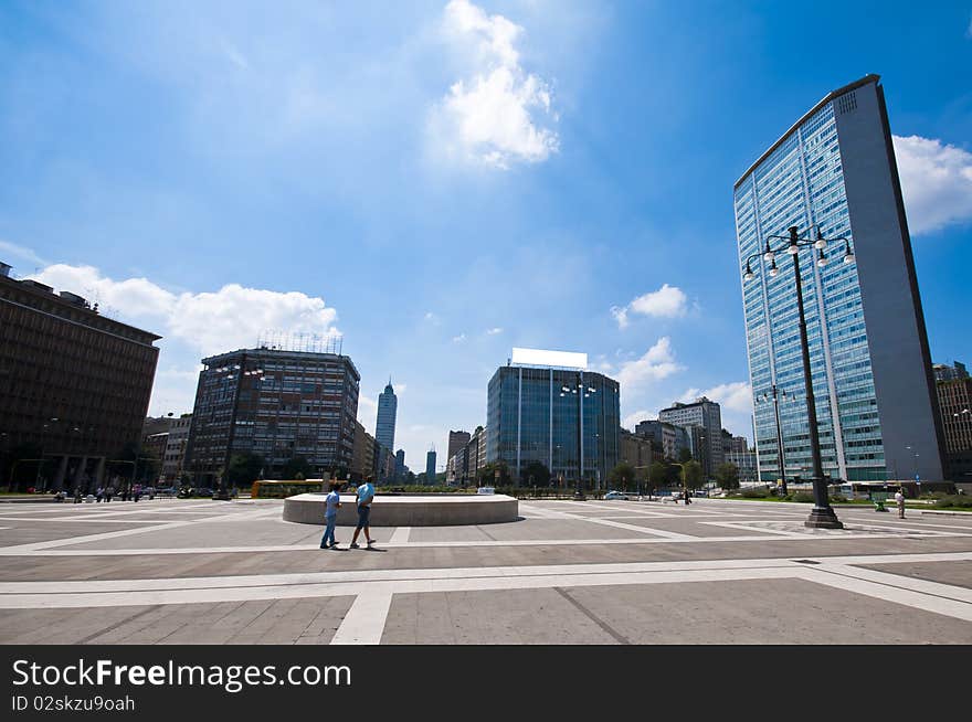 Buildings and skyscrapers in the city of milan  station area