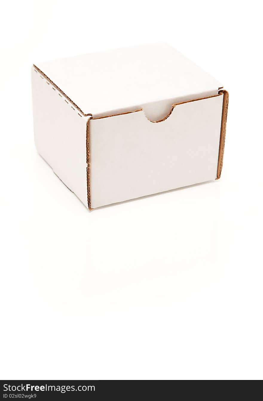 Blank White Cardboard Box Isolated