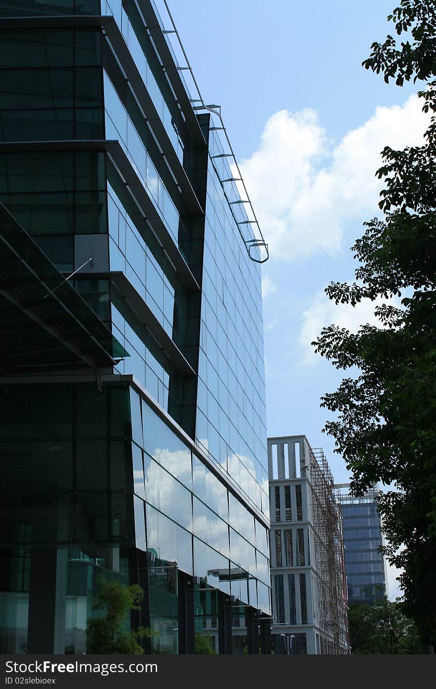 Glass office building