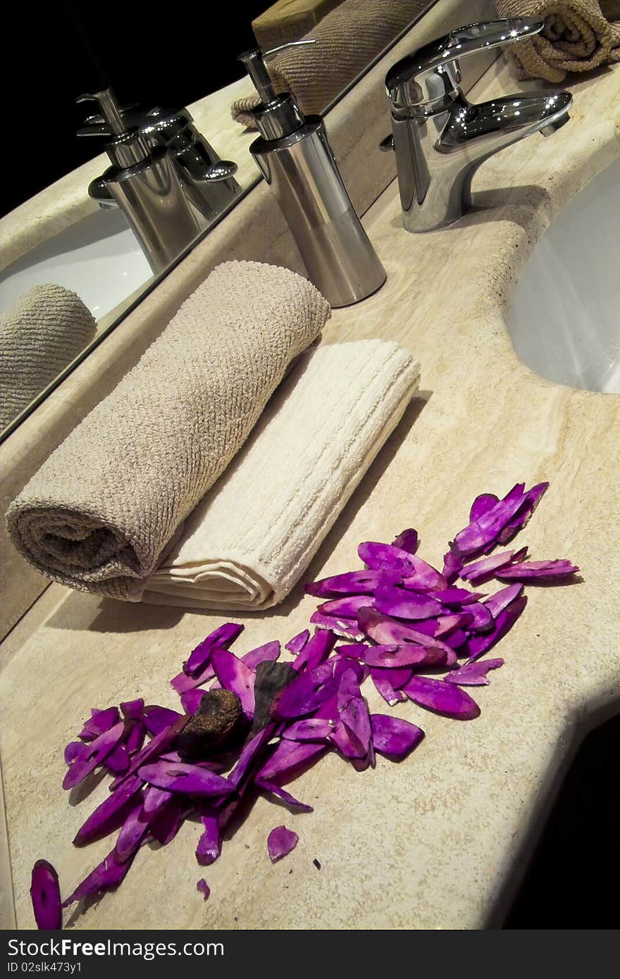 Towel And Petals