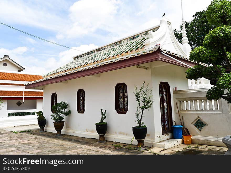 Pavilion in chinese style in thai temple