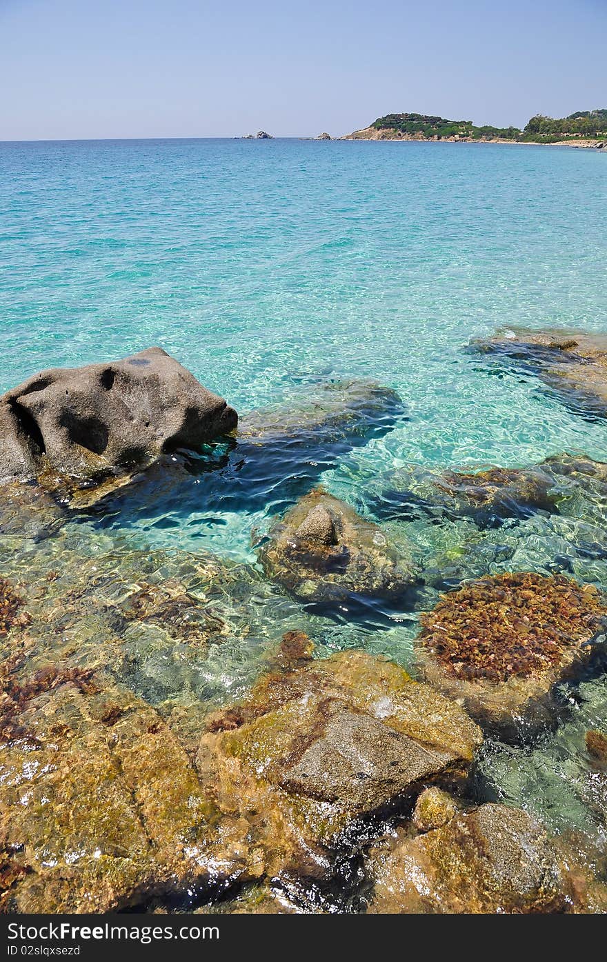 View of beautiful sea of Piscadeddus, Villasimius, in Sardinia, Italy. View of beautiful sea of Piscadeddus, Villasimius, in Sardinia, Italy.