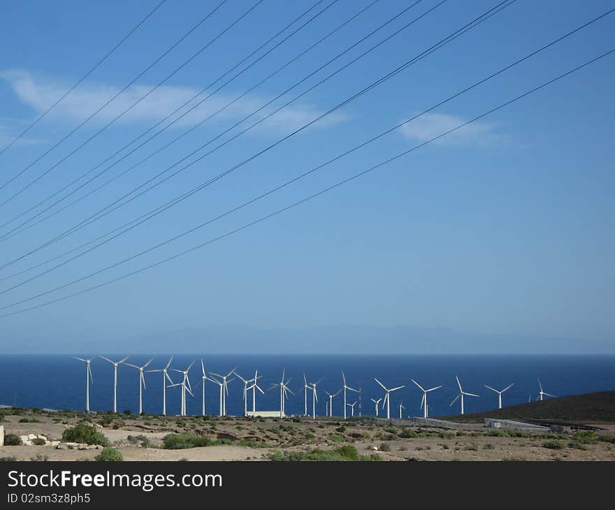 Wind wheels Generator with line